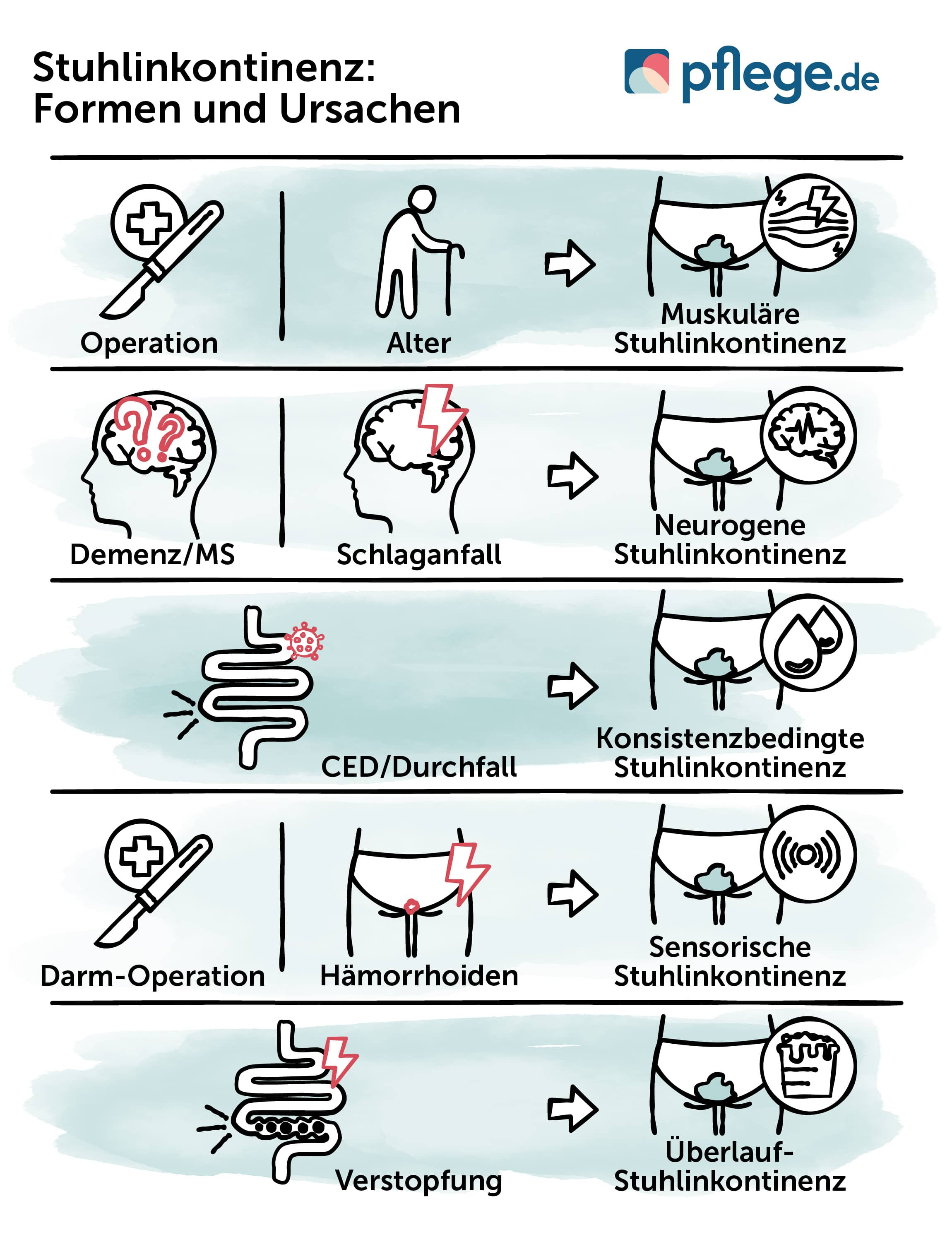 Stuhlinkontinenz Formen und Ursachen